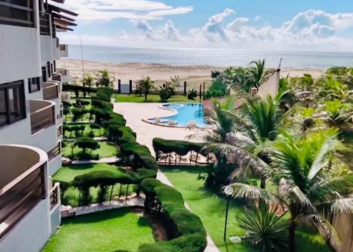 Flat Malua - Apartamento Pe Na Areia Com Vista Mar Taiba-Ce